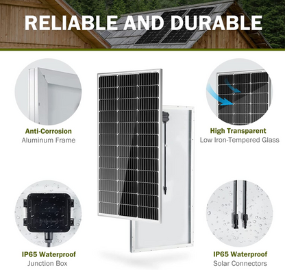 100W 12v Monocrystalline 9BB Solar Panel